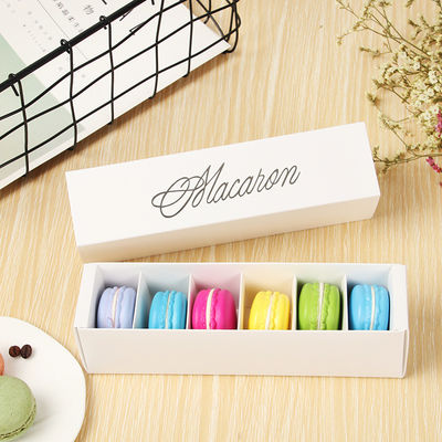 กล่องบรรจุอาหารแบบพิมพ์แบบ Flexo เปิดด้านบนเป็นมิตรต่อสิ่งแวดล้อม สําหรับแมคคารอน