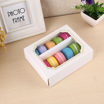 กล่องบรรจุอาหารแมคการอนส่วนบุคคล พร้อมหน้าต่างใส 15.7x12.8x5.8cm