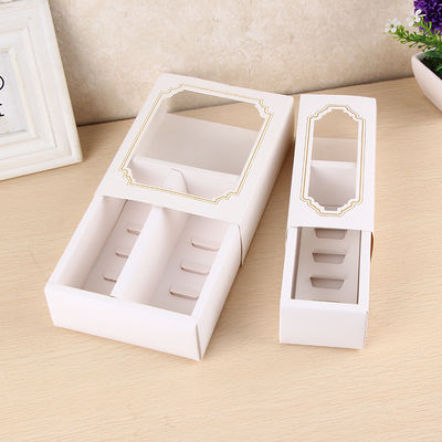 กล่องบรรจุอาหารแมคการอนส่วนบุคคล พร้อมหน้าต่างใส 15.7x12.8x5.8cm