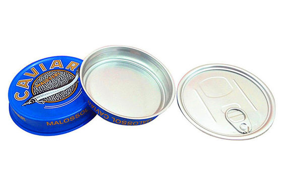 3.5oz 7oz แหวนดึงถังบรรจุเคฟิอาร์, อลูมิเนียมเคฟิอาร์กล่องกระปุก