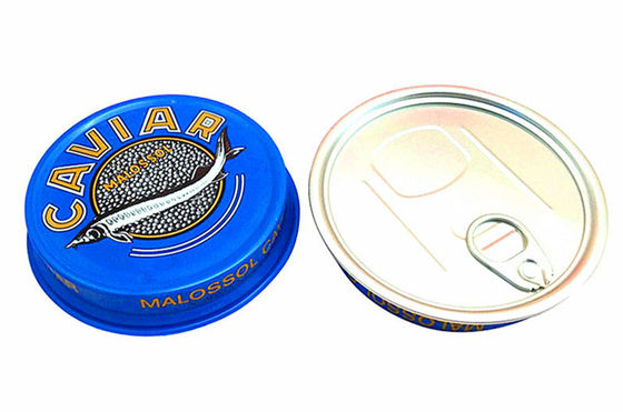 3.5oz 7oz แหวนดึงถังบรรจุเคฟิอาร์, อลูมิเนียมเคฟิอาร์กล่องกระปุก