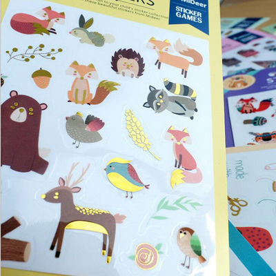 เด็ก การ์ตูนสติ๊กเกอร์ รางวัล Die Cut ด้วยเลเซอร์เงิน Stamping