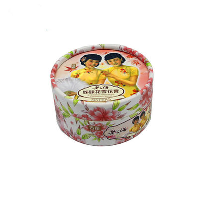 การออกแบบตามสั่ง การดูแลผิวหนังกลม กระดาษแข็งกล่องของขวัญ แพคเกจ กระป๋องทําด้วยมือ