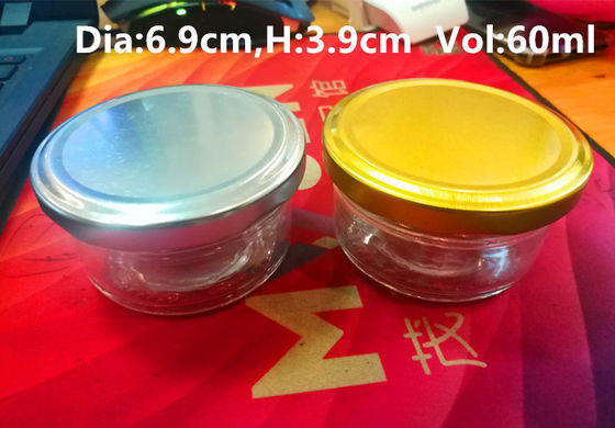 กระป๋องบรรจุเควิอาร์กระจกโปร่งใสสูง 1 oz 50-60 กรัม FDA ยอมรับ