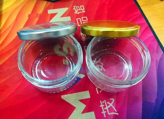 กระป๋องบรรจุเควิอาร์กระจกโปร่งใสสูง 1 oz 50-60 กรัม FDA ยอมรับ