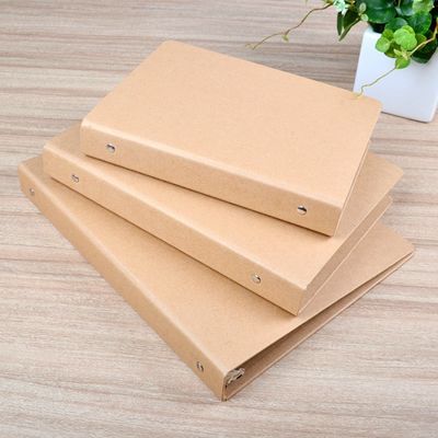 UV Coating A6 A5 กระดาษครัฟท์ โฟลเดอร์ไฟล์ด้วยแหวนผูก