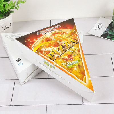 กล่องบรรจุอาหารกระดาษ PE Lamination ภายในสําหรับชิ้น Pizza