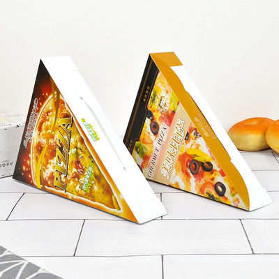 กล่องบรรจุอาหารกระดาษ PE Lamination ภายในสําหรับชิ้น Pizza